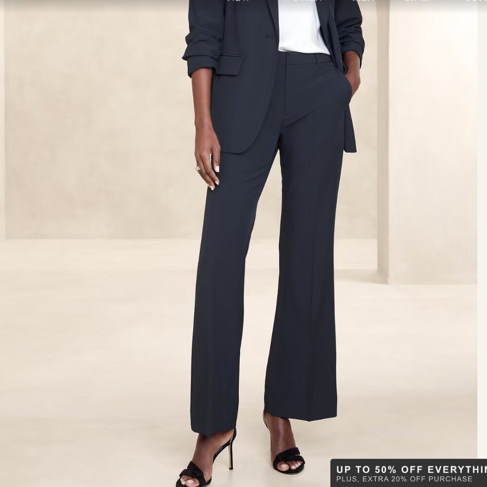 Polished & Professional — NWT Banana Republic Sculpted Bootcut Pants | Black